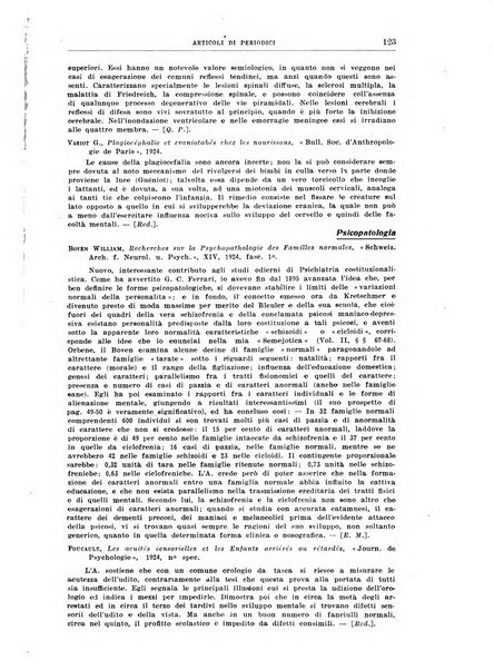 Quaderni di psichiatria rivista mensile teorica e pratica