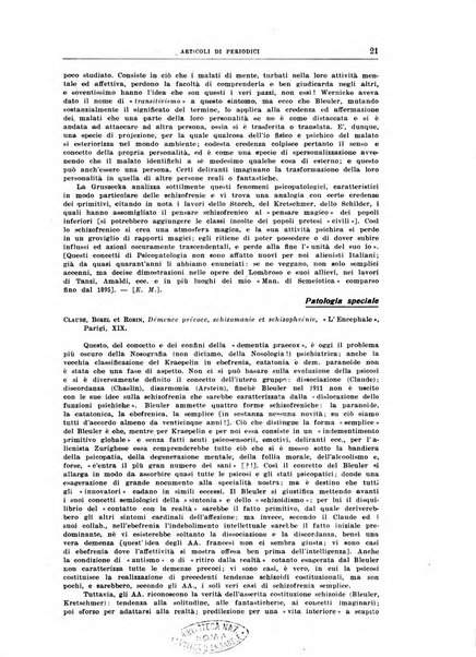 Quaderni di psichiatria rivista mensile teorica e pratica