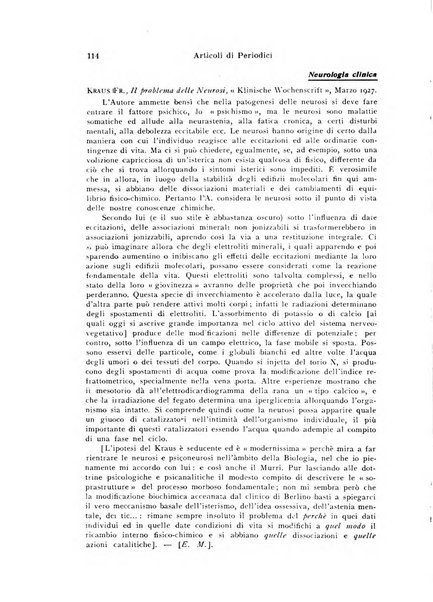 Quaderni di psichiatria rivista mensile teorica e pratica