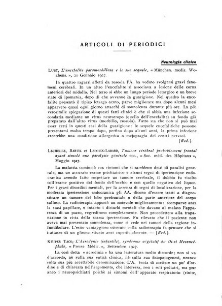 Quaderni di psichiatria rivista mensile teorica e pratica