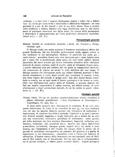 Quaderni di psichiatria rivista mensile teorica e pratica