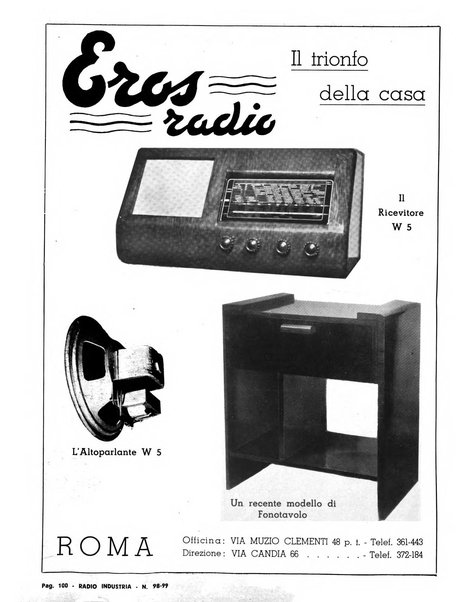 Radio industria rassegna della produzione radioelettrica