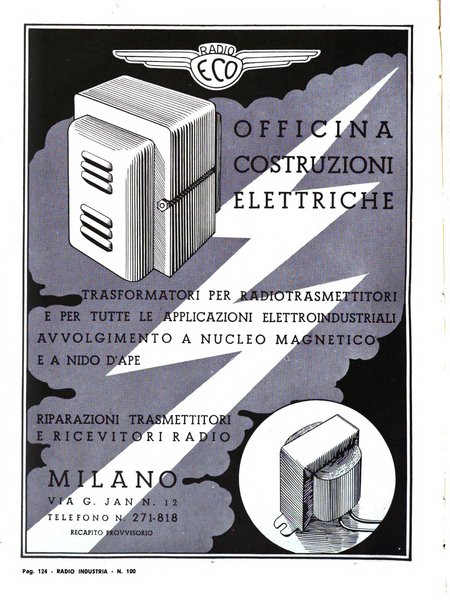 Radio industria rassegna della produzione radioelettrica