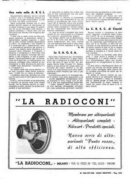 Radio industria rassegna della produzione radioelettrica