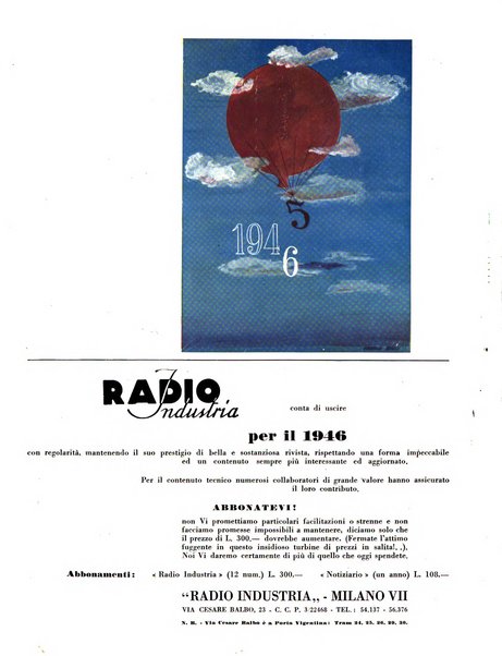 Radio industria rassegna della produzione radioelettrica