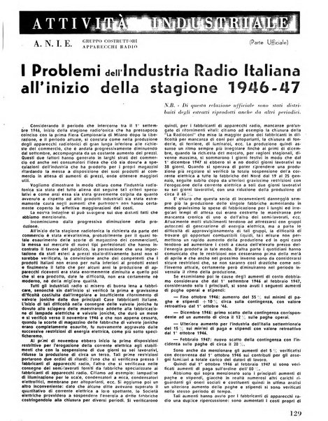 Radio industria rassegna della produzione radioelettrica