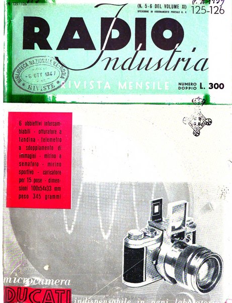 Radio industria rassegna della produzione radioelettrica