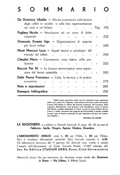 La ragioneria rivista bimestrale di studi aziendali