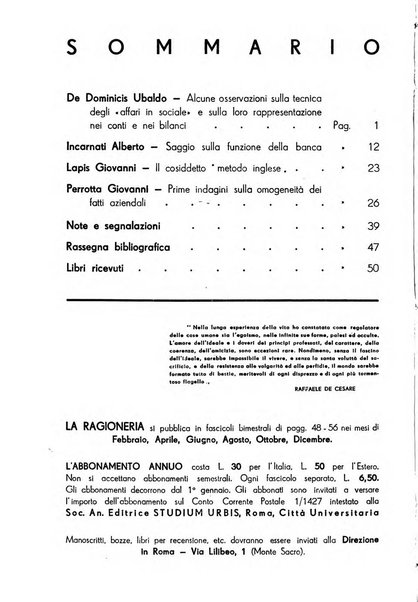 La ragioneria rivista bimestrale di studi aziendali