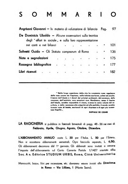 La ragioneria rivista bimestrale di studi aziendali