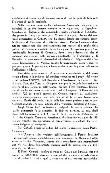 Rassegna comunista teoria, critica, documentazione del Movimento comunista internazionale