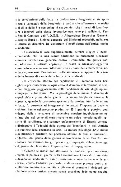 Rassegna comunista teoria, critica, documentazione del Movimento comunista internazionale