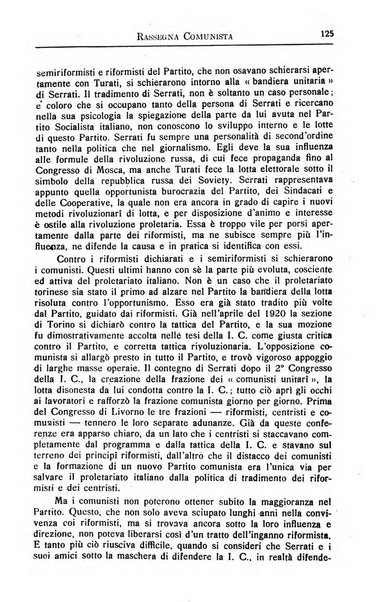 Rassegna comunista teoria, critica, documentazione del Movimento comunista internazionale