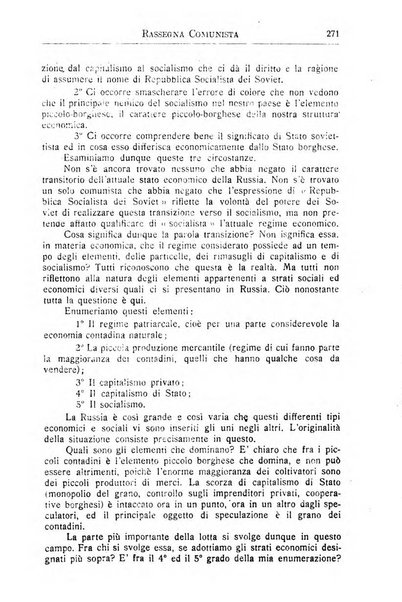 Rassegna comunista teoria, critica, documentazione del Movimento comunista internazionale