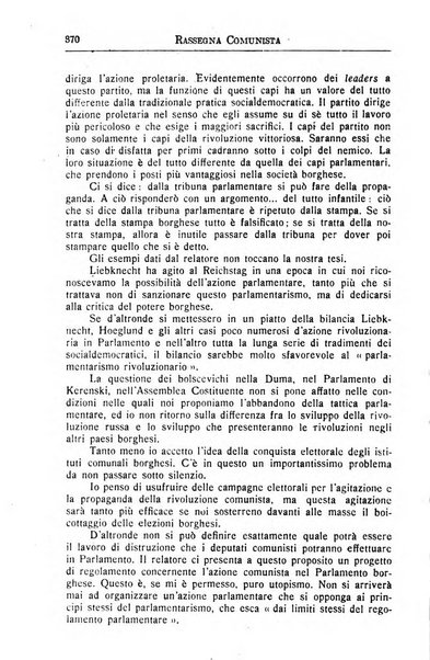 Rassegna comunista teoria, critica, documentazione del Movimento comunista internazionale