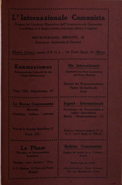 Rassegna comunista teoria, critica, documentazione del Movimento comunista internazionale