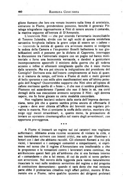 Rassegna comunista teoria, critica, documentazione del Movimento comunista internazionale