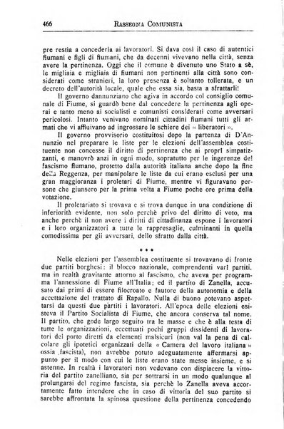 Rassegna comunista teoria, critica, documentazione del Movimento comunista internazionale