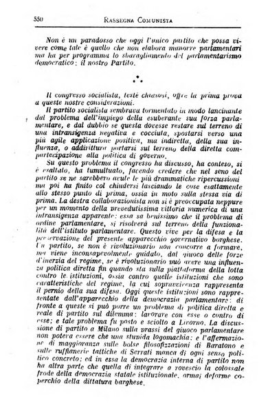 Rassegna comunista teoria, critica, documentazione del Movimento comunista internazionale