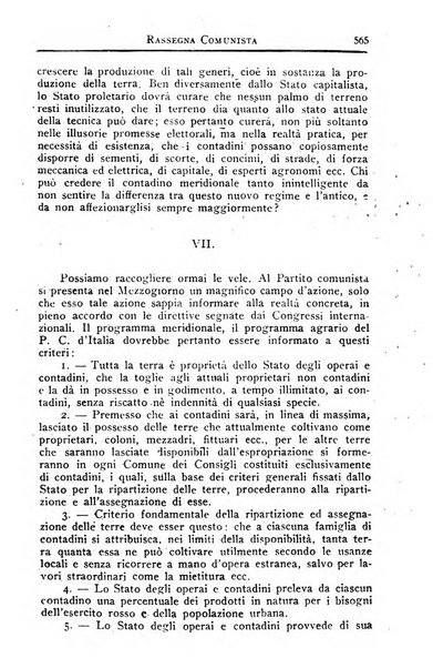 Rassegna comunista teoria, critica, documentazione del Movimento comunista internazionale