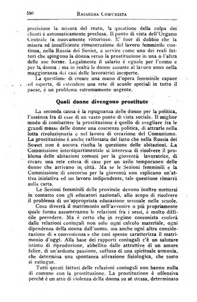 Rassegna comunista teoria, critica, documentazione del Movimento comunista internazionale