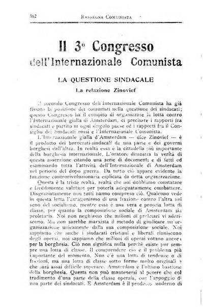 Rassegna comunista teoria, critica, documentazione del Movimento comunista internazionale