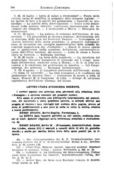 Rassegna comunista teoria, critica, documentazione del Movimento comunista internazionale