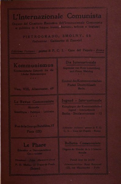 Rassegna comunista teoria, critica, documentazione del Movimento comunista internazionale