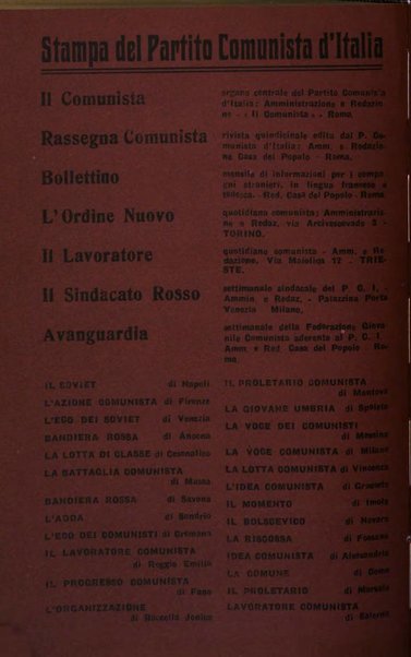 Rassegna comunista teoria, critica, documentazione del Movimento comunista internazionale