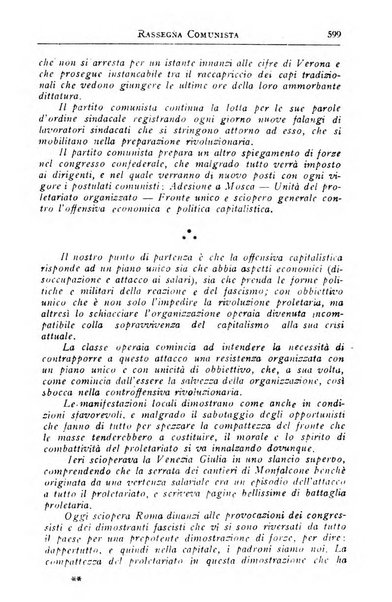 Rassegna comunista teoria, critica, documentazione del Movimento comunista internazionale