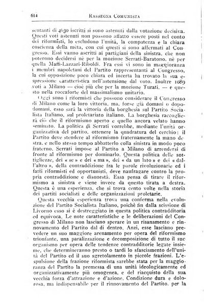 Rassegna comunista teoria, critica, documentazione del Movimento comunista internazionale