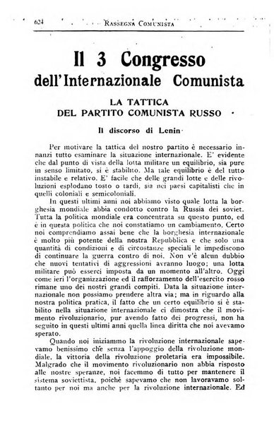 Rassegna comunista teoria, critica, documentazione del Movimento comunista internazionale