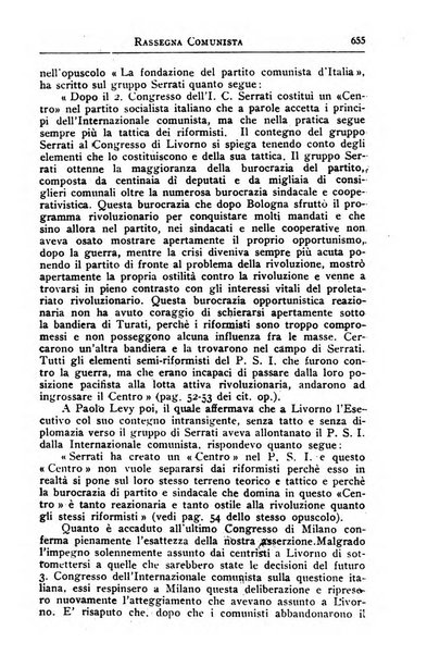 Rassegna comunista teoria, critica, documentazione del Movimento comunista internazionale