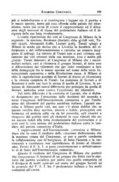 Rassegna comunista teoria, critica, documentazione del Movimento comunista internazionale