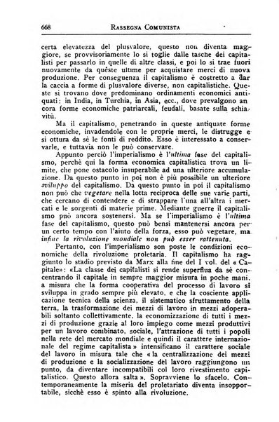 Rassegna comunista teoria, critica, documentazione del Movimento comunista internazionale