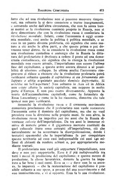 Rassegna comunista teoria, critica, documentazione del Movimento comunista internazionale