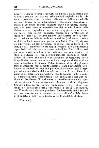 Rassegna comunista teoria, critica, documentazione del Movimento comunista internazionale