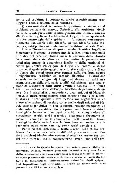 Rassegna comunista teoria, critica, documentazione del Movimento comunista internazionale