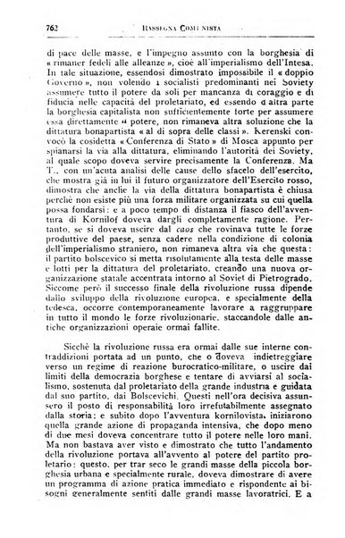 Rassegna comunista teoria, critica, documentazione del Movimento comunista internazionale