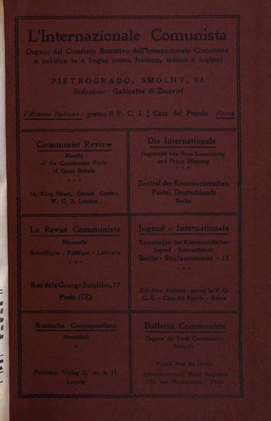 Rassegna comunista teoria, critica, documentazione del Movimento comunista internazionale