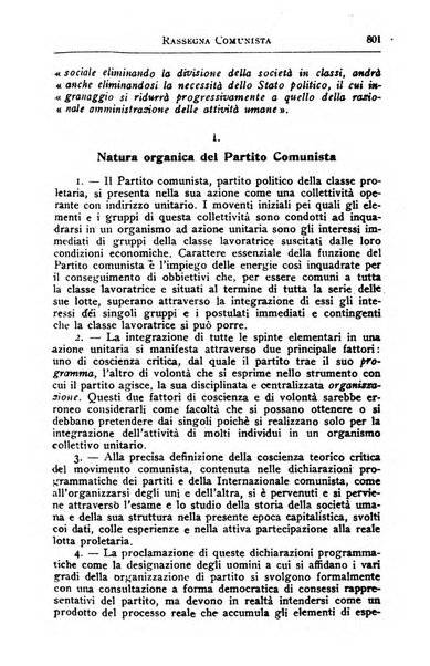 Rassegna comunista teoria, critica, documentazione del Movimento comunista internazionale