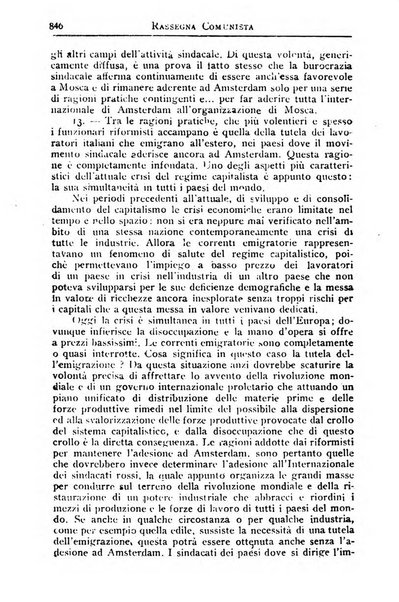 Rassegna comunista teoria, critica, documentazione del Movimento comunista internazionale