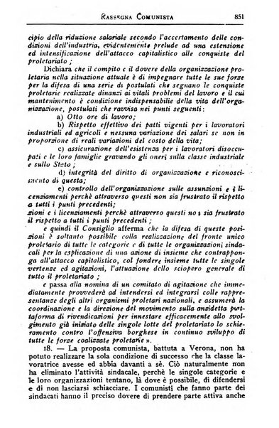 Rassegna comunista teoria, critica, documentazione del Movimento comunista internazionale