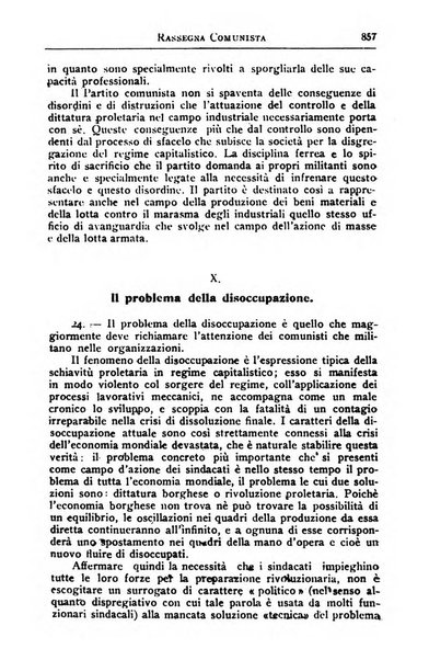 Rassegna comunista teoria, critica, documentazione del Movimento comunista internazionale