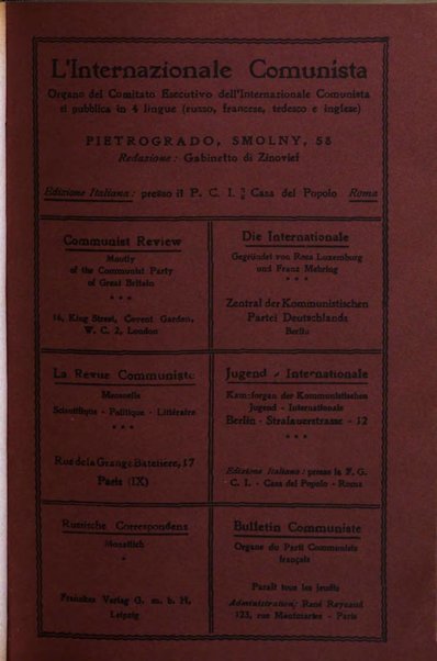 Rassegna comunista teoria, critica, documentazione del Movimento comunista internazionale