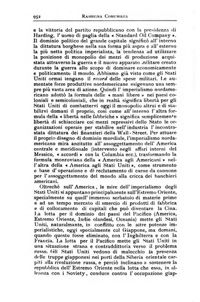 Rassegna comunista teoria, critica, documentazione del Movimento comunista internazionale