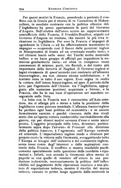 Rassegna comunista teoria, critica, documentazione del Movimento comunista internazionale