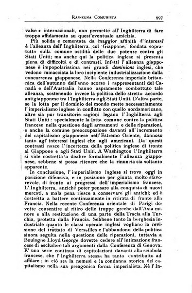 Rassegna comunista teoria, critica, documentazione del Movimento comunista internazionale