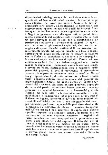 Rassegna comunista teoria, critica, documentazione del Movimento comunista internazionale