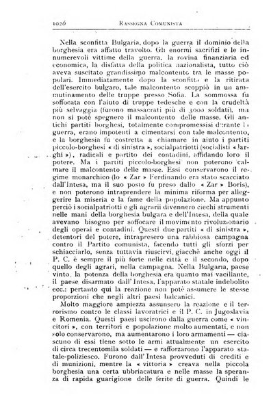 Rassegna comunista teoria, critica, documentazione del Movimento comunista internazionale